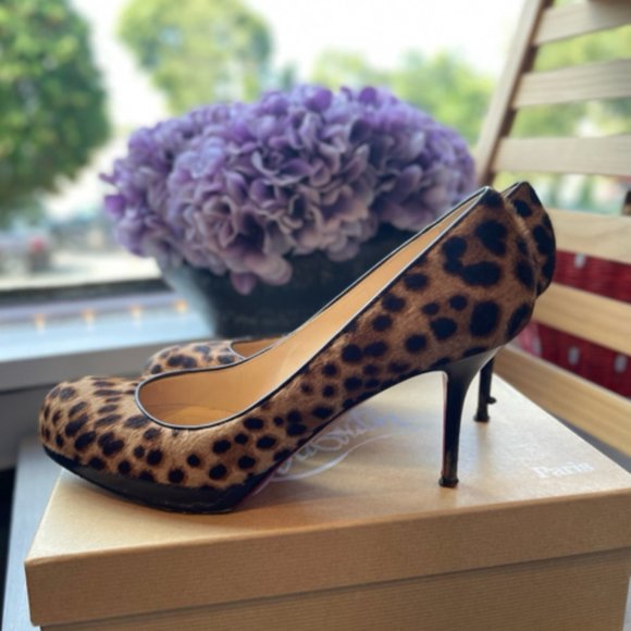 Christian Louboutin Prorata 90 Leopard Sz 40 Shoe Pump - Picture 3 of 9